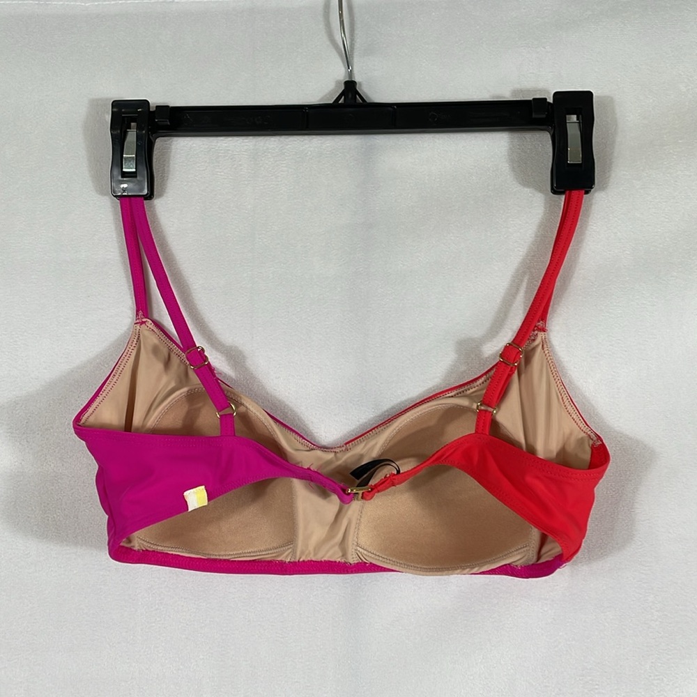 Summersalt Bikini Top Size 2 Pink And Red Adjustable Shoulder Straps EUC - Picture 2 of 10